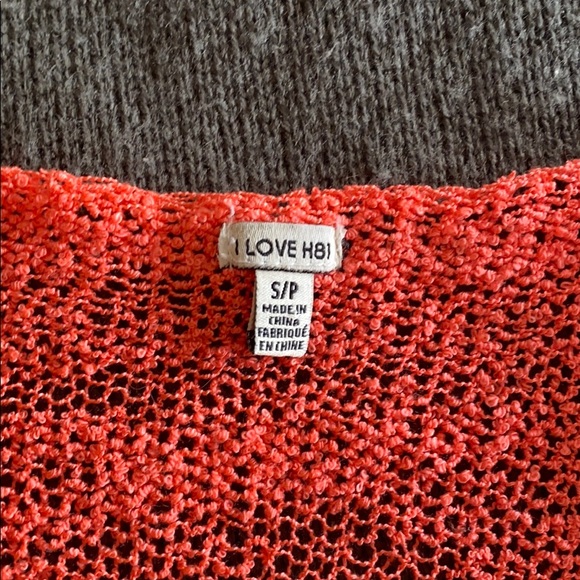 Pink/red Net style tank top - Picture 3 of 3